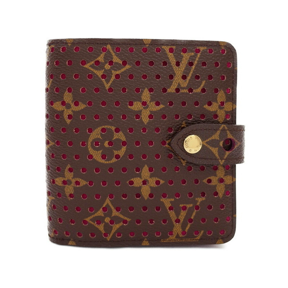 Louis Vuitton Monogram Perfo Compact Zip Wallet